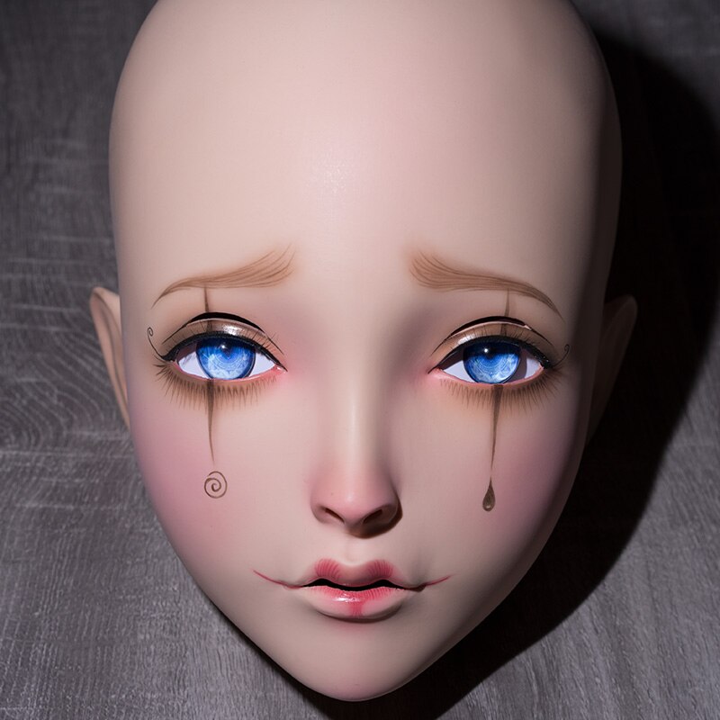 (LiLi Mask-07) Sweet Girl Resin Half Head ڽ Ϻ   ִϸ̼ Ǹ Ű   ũ Crossdresser Doll